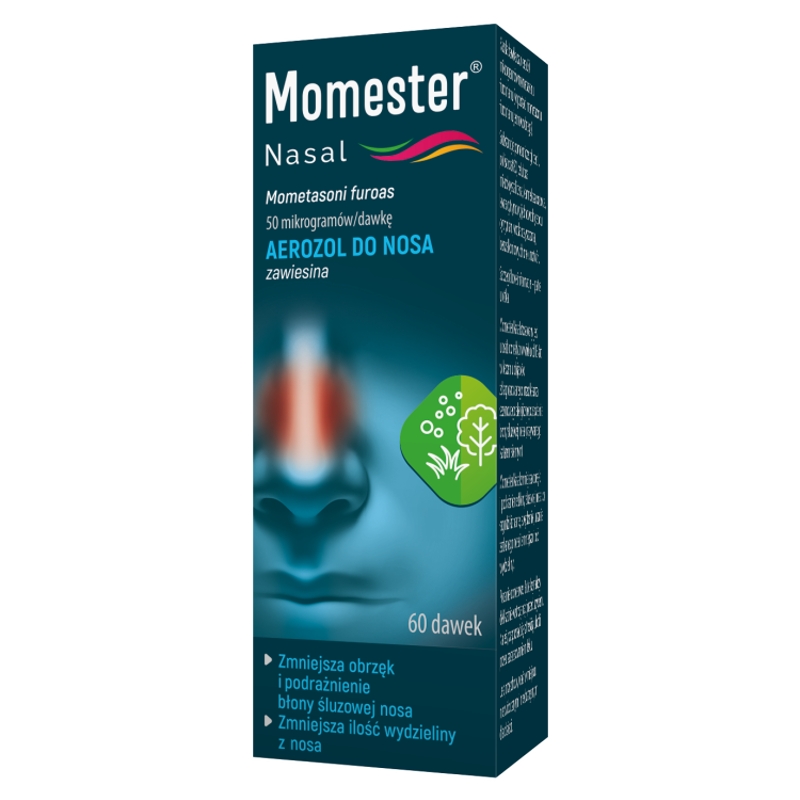 Momester Nasal  aerozol na objawy alergicznego zapalenia błony śluzowej nosa, 60 dawek
