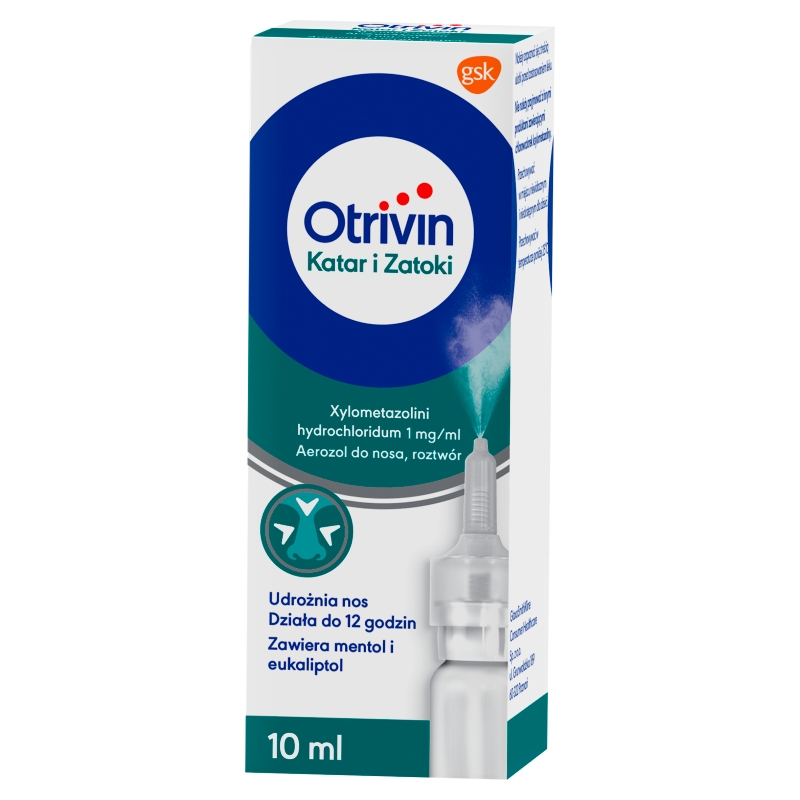 Otrivin Katar i Zatoki, aerozol udrażniający nos, butelka 10 ml