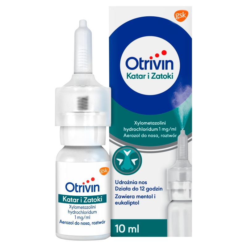 Otrivin Katar i Zatoki, aerozol udrażniający nos, butelka 10 ml