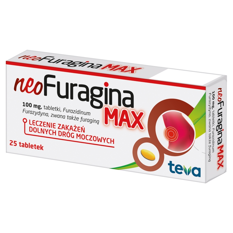 neoFuragina Max, tabletki na zakażenie dróg moczowych, 25 szt.