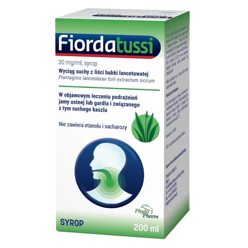 Fiordatussi syrop na podrażnienia jamy ustnej oraz suchy kaszel, 200 ml