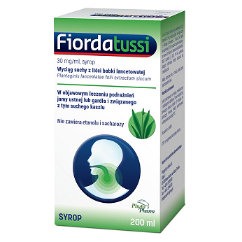 Fiordatussi, syrop na podrażnienia jamy ustnej oraz suchy kaszel, 200 ml