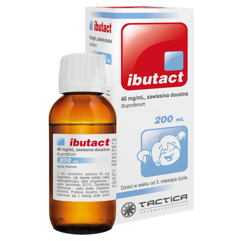 Ibutact , preparat na gorączkę dla dzieci od 3 miesiąca życia, 200 ml