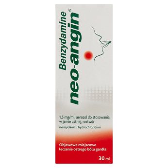Benzydamine Neo-Angin, Aerozol do gardła 30 ml
