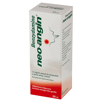 Benzydamine Neo-Angin, Aerozol do gardła 30 ml