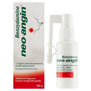 Benzydamine Neo-Angin, Aerozol do gardła 30 ml