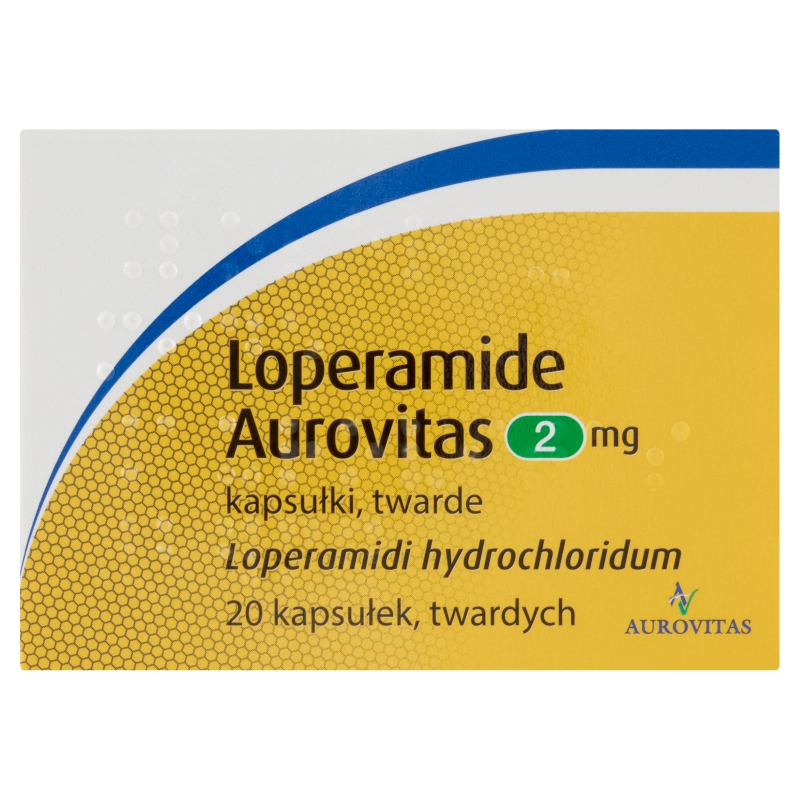 Loperamide Aurovitas kapsułki na biegunkę, 20 szt. 