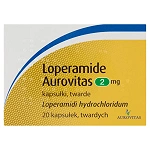 Loperamide Aurovitas kapsułki na biegunkę, 20 szt.
