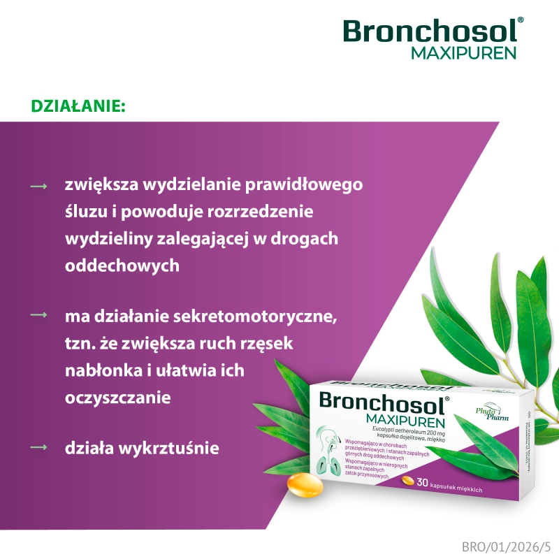Bronchosol Maxipuren, 30 kapsułek dojelitowych