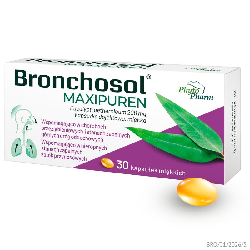 Bronchosol Maxipuren, 30 kapsułek dojelitowych