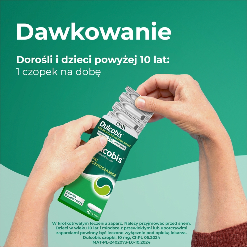 Dulcobis 10 mg, 10 czopków