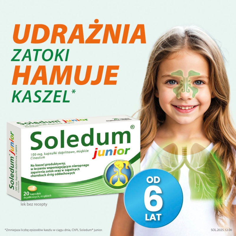 Soledum Junior 100 mg, 20 kapsułek