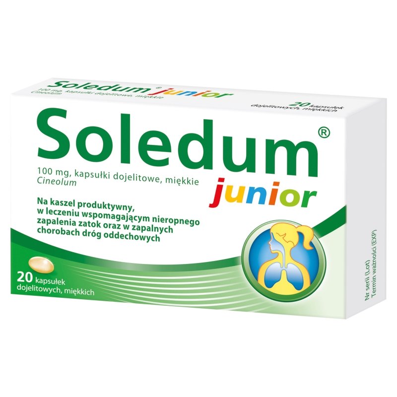 Soledum Junior 100 mg, 20 kapsułek