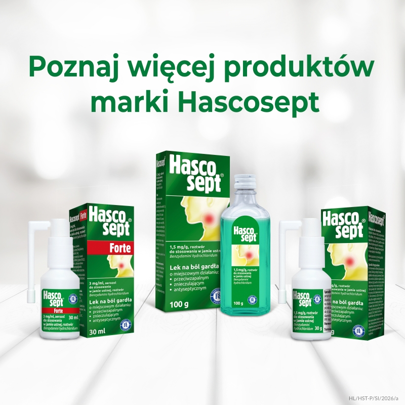 Hascosept , pastylki na ból gardła o smaku cytrynowo-miodowym, 24 szt.