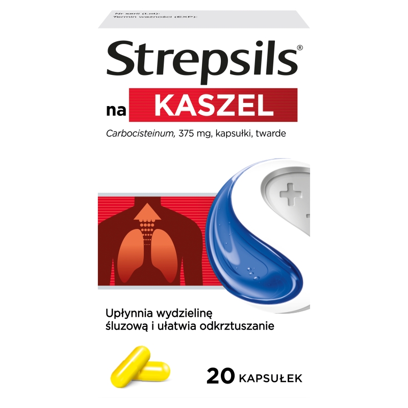 Strepsils na kaszel  kapsułki ułatwiające odkrztuszanie, 20 szt.