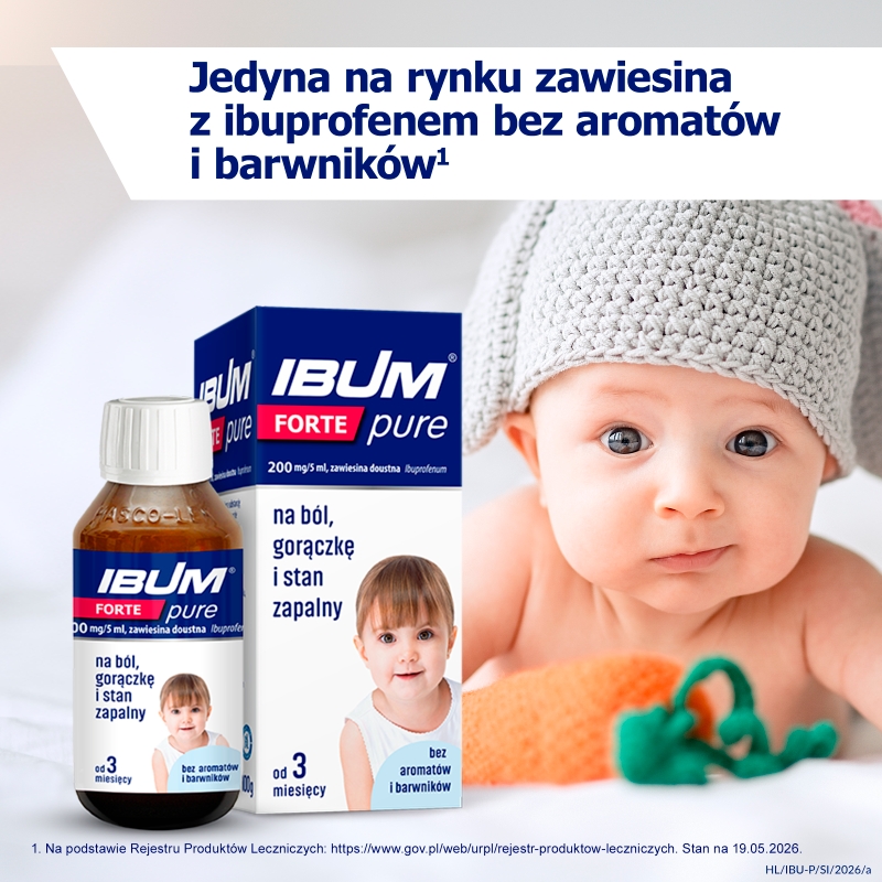 Ibum Forte Pure , zawiesina przeciwbólowa, przeciwgorączkowa, przeciwzapalna, 100 g
