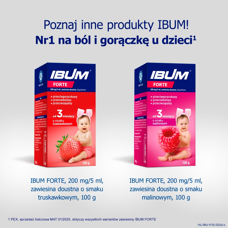 Ibum Forte Pure , zawiesina przeciwbólowa, przeciwgorączkowa, przeciwzapalna, 100 g