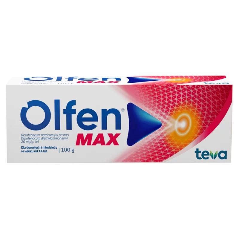 Olfen MAX , żel przeciwbólowy ma mięśnie i stawy, 100 g