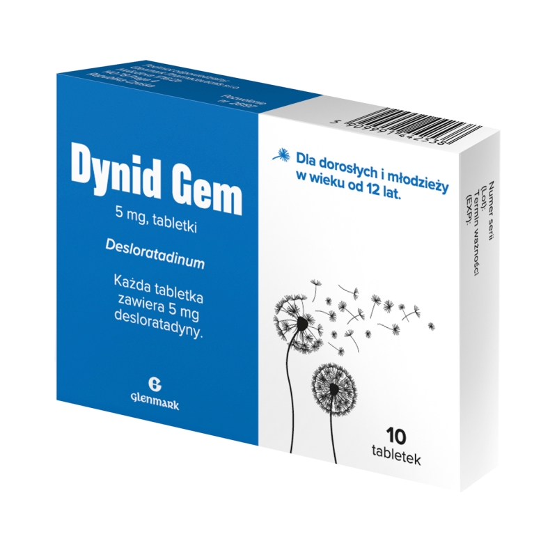 Dynid Gem, tabletki łagodzące objawy alergii, 10 szt.