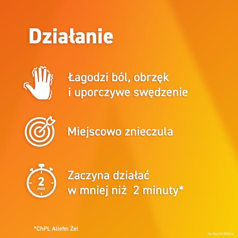 Allefin (20 mg+10 mg)/g, żel na ukąszenia owadów, 30 g