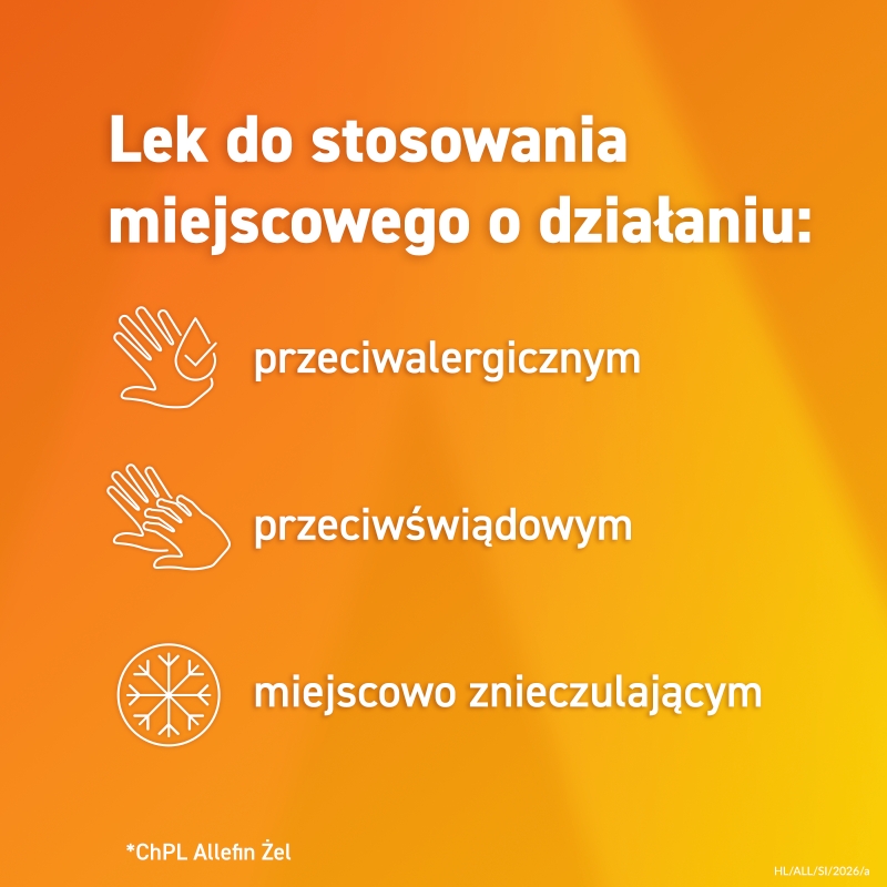 Allefin (20 mg+10 mg)/g, żel na ukąszenia owadów, 30 g