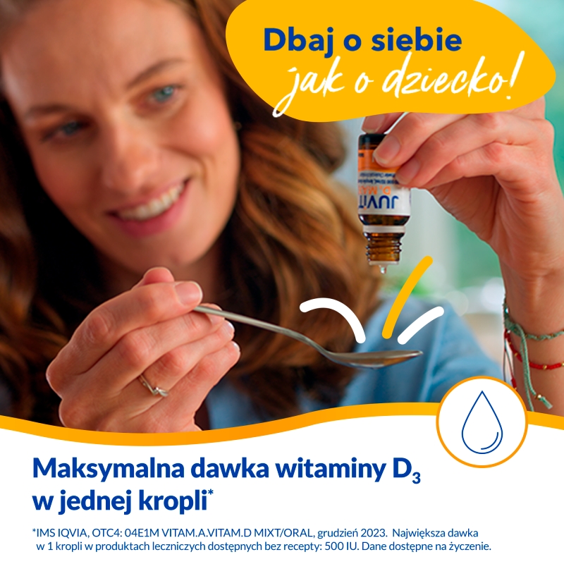 Juvit D3 Max 20 000 j.m., krople z witaminą D3 dla dzieci, 10 ml
