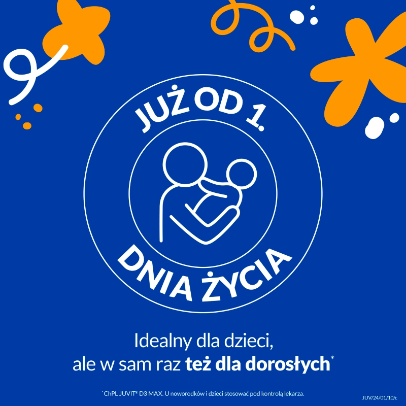 Juvit D3 Max 20 000 j.m., krople z witaminą D3 dla dzieci, 10 ml