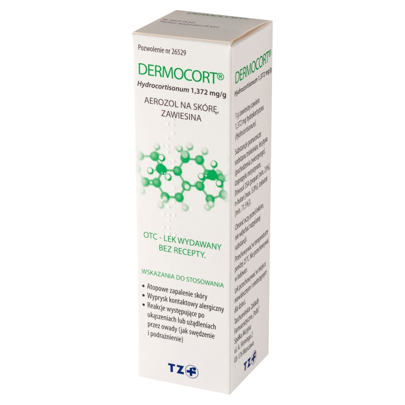 Dermocort, aerozol na skórę, 1 szt.