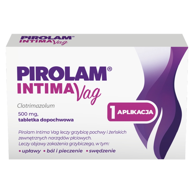Pirolam Intima Vag 500 mg, tabletki dopochwowe na objawy zakażenia grzybiczego, 1 szt.