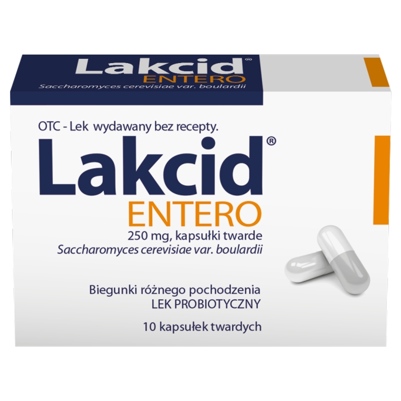 Lakcid ENTERO , kapsułki twarde na objawy biegunek różnego pochodzenia, 10 szt.