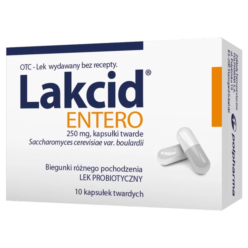 Lakcid ENTERO , kapsułki twarde na objawy biegunek różnego pochodzenia, 10 szt.