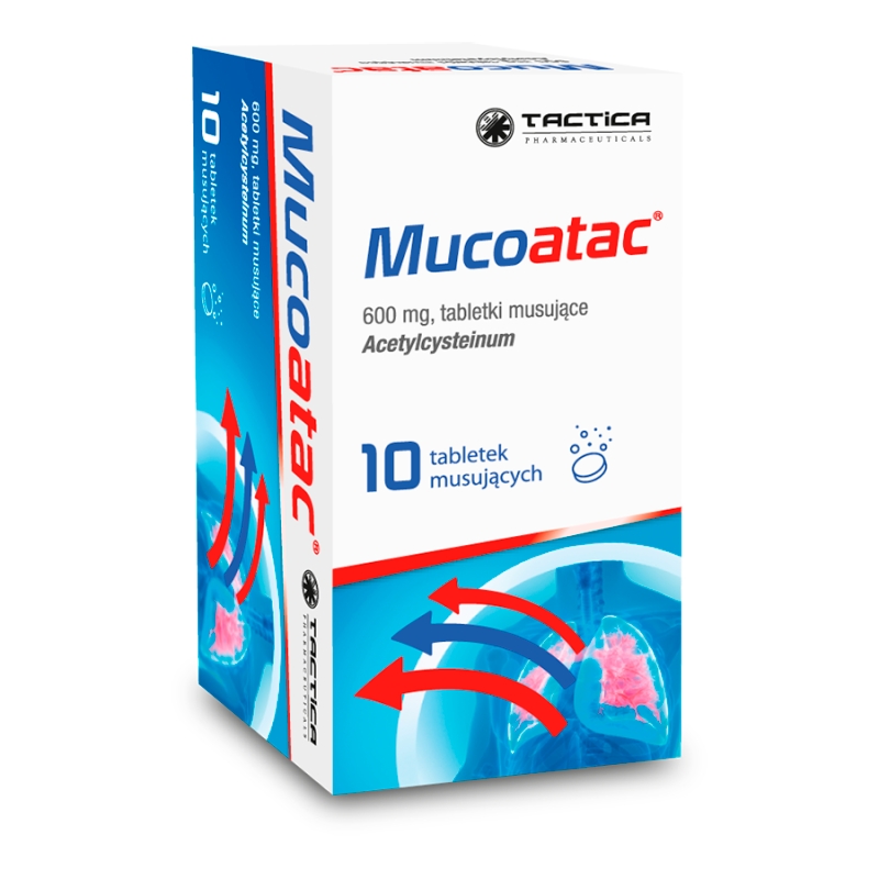 MUCOATAC 600 mg 10 tabletek musujących