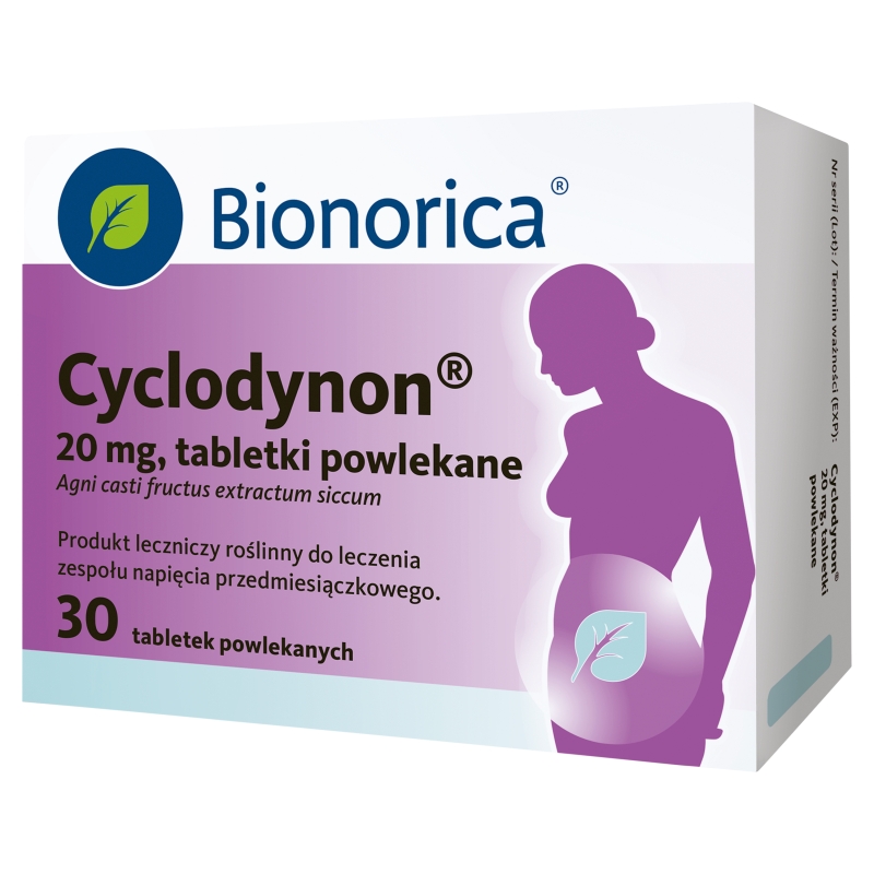 Cyclodynon, tabletki na łagodzenie objawów zespołu napięcia przedmiesiączkowego, 30 szt.