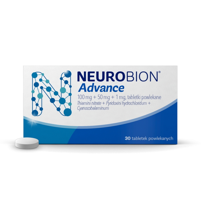 Neurobion Advance 100 mg+50 mg+1 mg, tabletki powlekane, 30 szt.