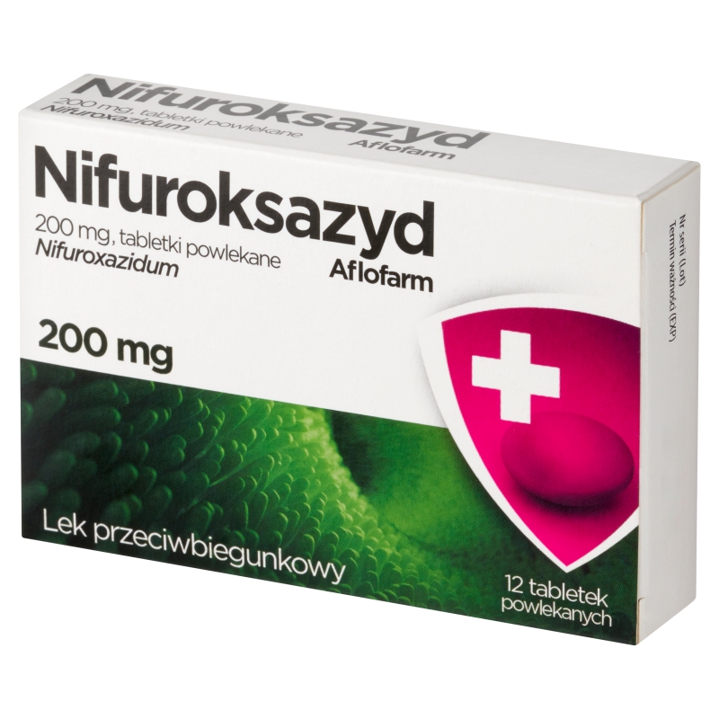 Nifuroksazyd Aflofarm 200 mg, 12 tabletek