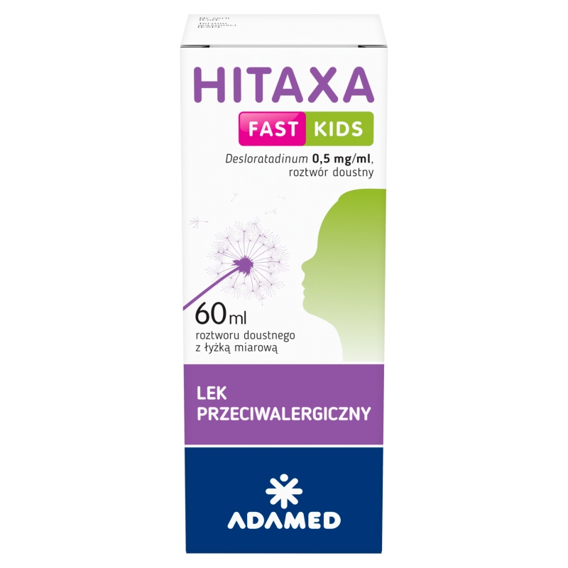 Hitaxa Fast Kids, roztwór doustny łagodzący objawy alergii dla dzieci, 60 ml
