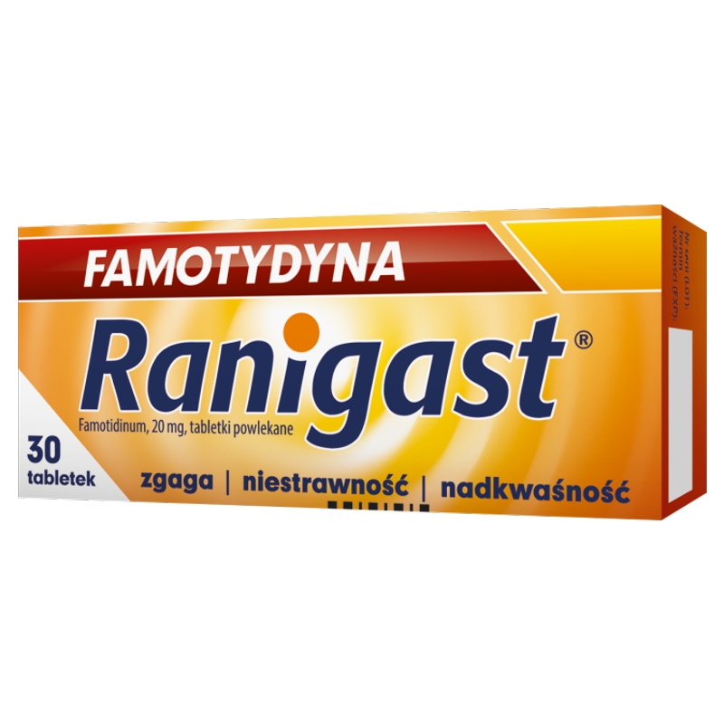 Famotydyna Ranigast tabletki na zgagę i niestrawność, 30 szt. 