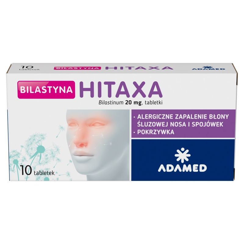 Bilastyna Hitaxa, tabletki łagodzące objawy alergii, 10 szt.