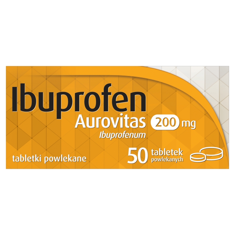 Ibuprofen Aurovitas 200 mg 50 tabletek powlekanych
