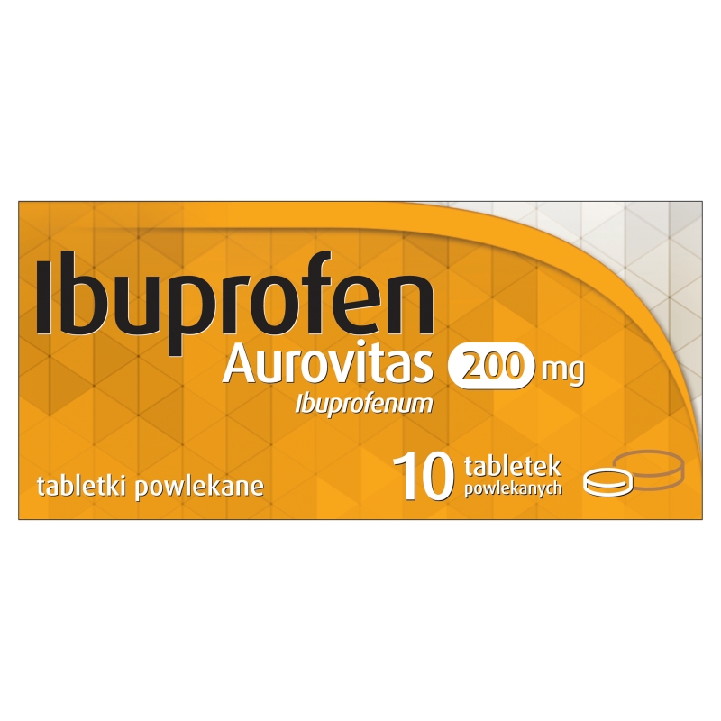 Ibuprofen Aurovitas 200 mg 10 tabletek powlekanych