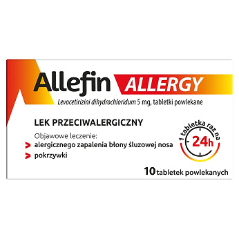 Allefin Allergy 5 mg, 10 tabletek powlekanych