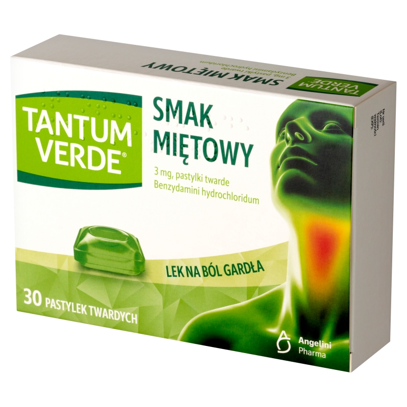 Tantum Verde, 30 pastylek do ssania, smak miętowy