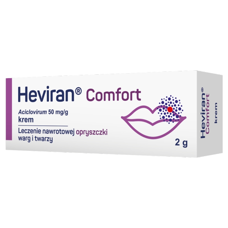 Heviran Comfort krem wspomagający leczenie opryszczki, 2 g