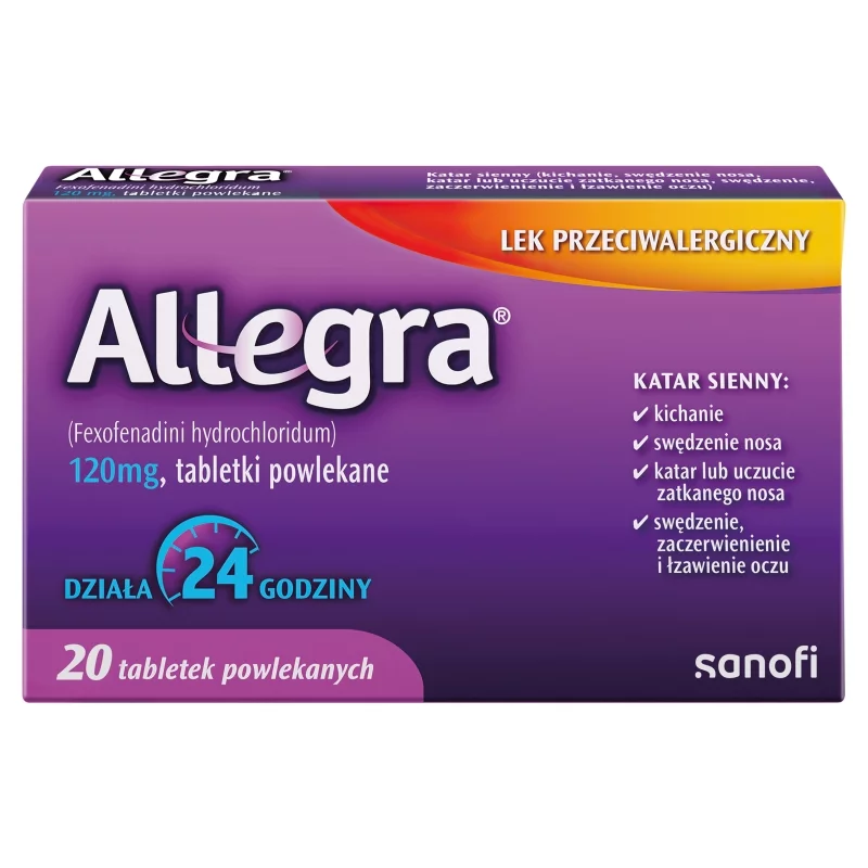 Allegra 120 mg, 20 tabletek powlekanych