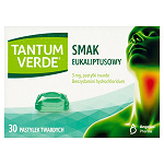 Tantum Verde 3 mg smak eukaliptusowym, 30 pastylek