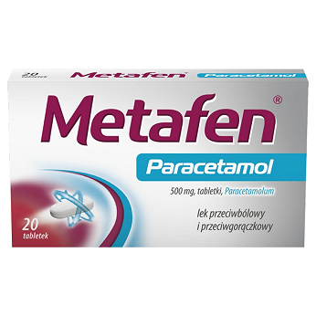 Metafen Metafen Paracetamol 500 mg, 20 tabletek - Apteka Dla Rodziny