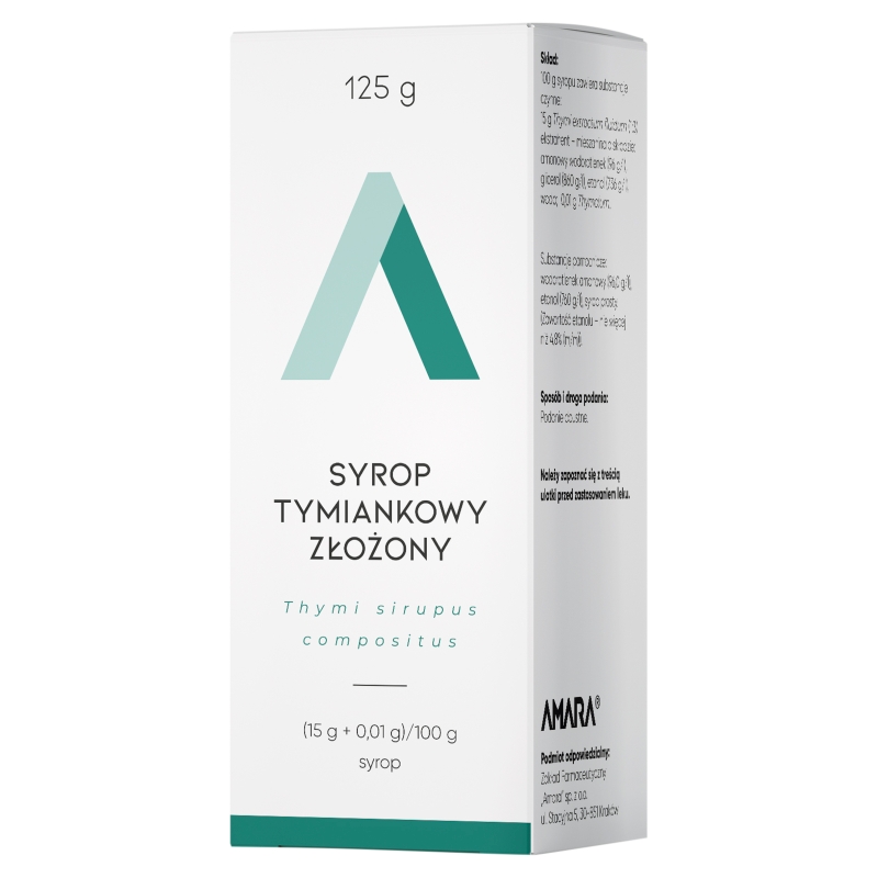 Syrop tymiankowy złożony syrop na kaszel wykrztuśny, 125 g