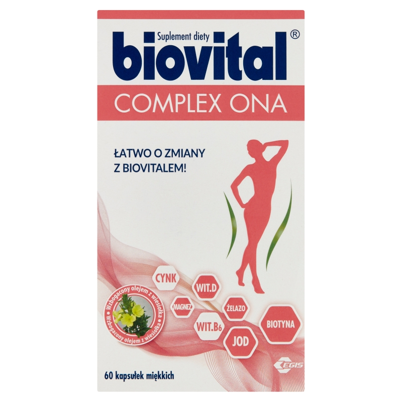 Biovital Complex ONA  kapsułki z witaminami i minerałami dla kobiet, 60 szt.