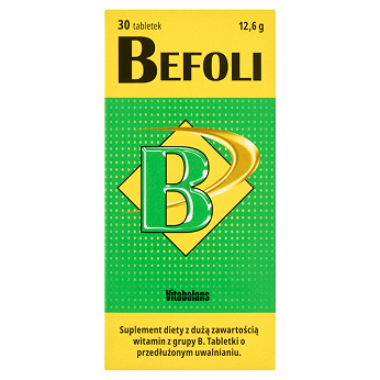 Befoli, tabletki z witaminami z grupy B, 30 szt.