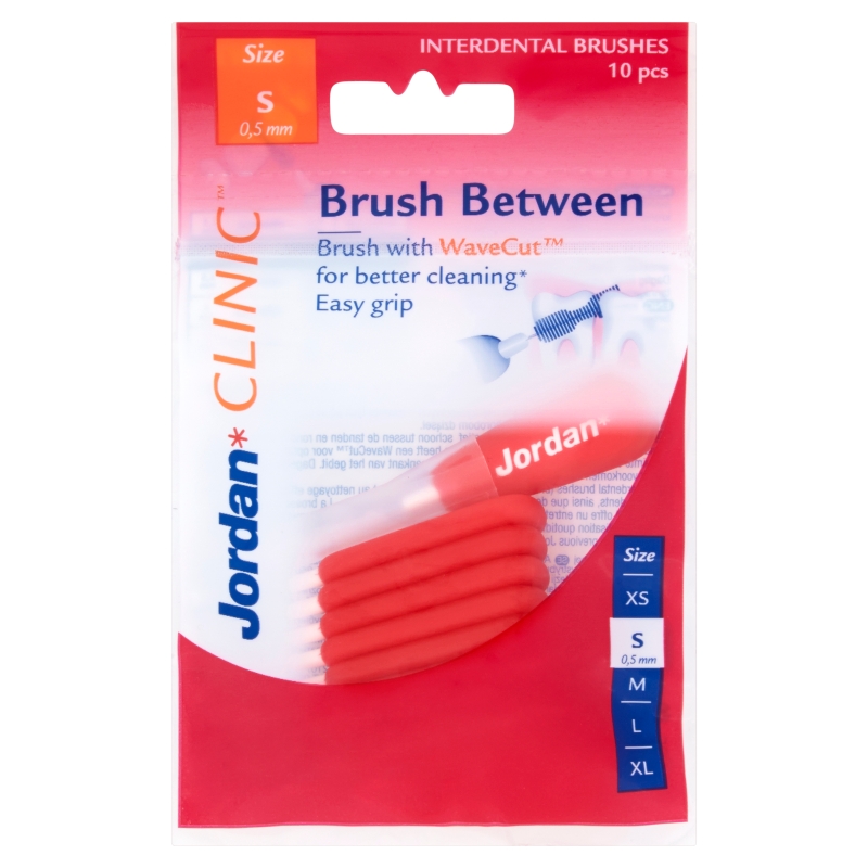 Jordan Brush Between S, szczoteczki międzyzębowe 0,5 mm, 10 szt.